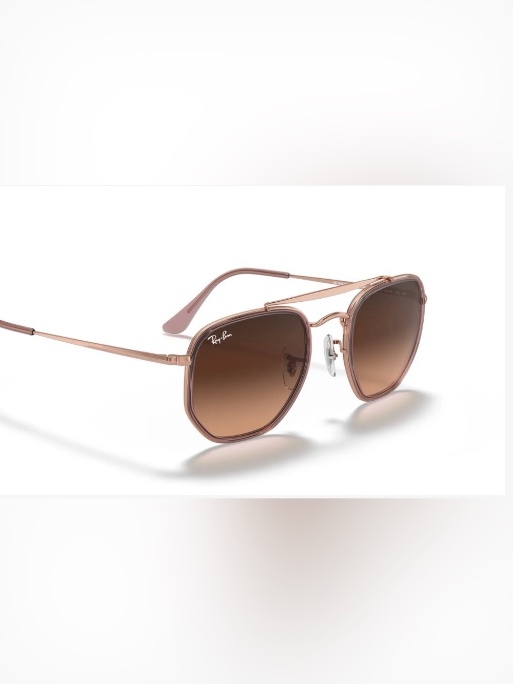 Ray ban Cooper Rose Gold Marshal 2 Sunglasses Pink Brown Gradient Lenses 3648m - Picture 2 of 6